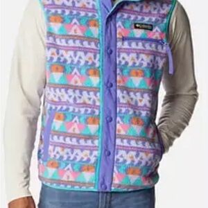 Columbia Helvetia vest men’s purple lotus Sherpa size medium